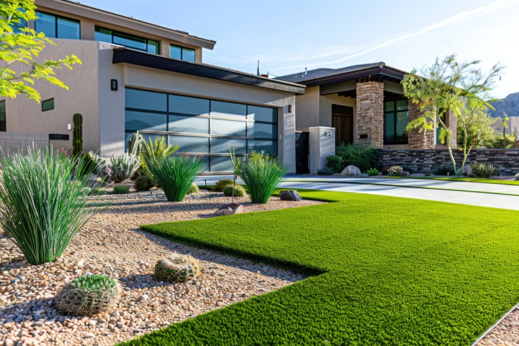 Artificial-grass-synthetic-grass-perfect-grass-landscaping-with-artificial-grass-modern-home-front-yard-with-artificial-grass-lawn-scaled