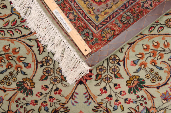 9’7″ x 12’7″ Authentic Persian Tabriz Rug – Hand-Knotted Wool Medallion Design - Image 5