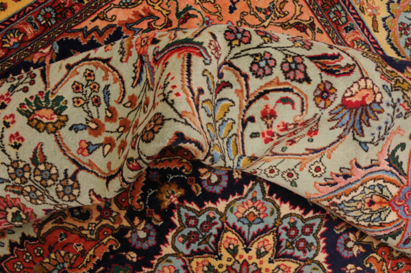 9’7″ x 12’7″ Authentic Persian Tabriz Rug – Hand-Knotted Wool Medallion Design - Image 2